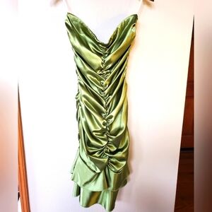 green fantasy dress Ivy Green Linen Corset Dress main image 0